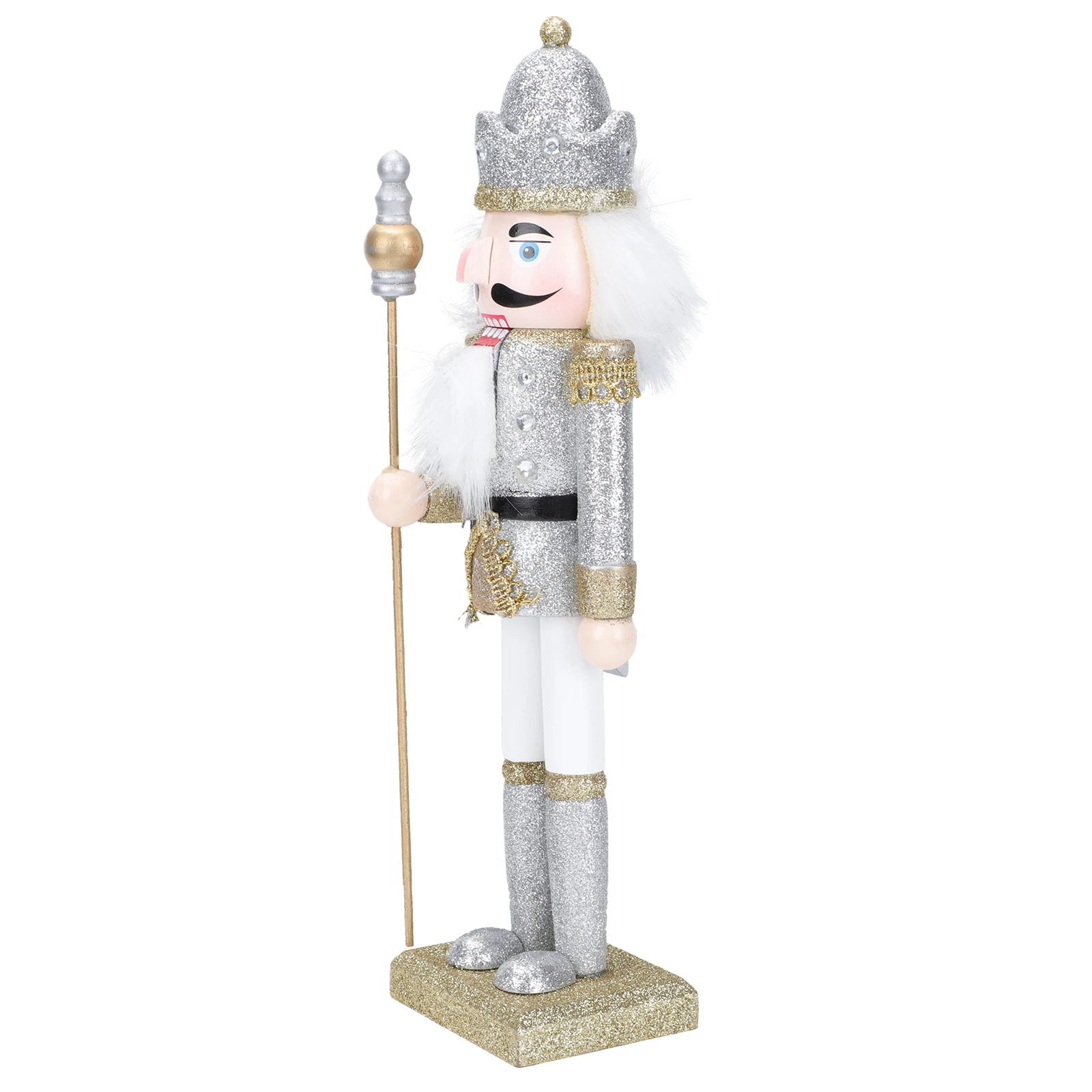 

Wooden Nutcracker Soldier Ornament Puppet Desktop Decor Christmas Holiday Figure Walnut Soldier Wooden Adornment Home
