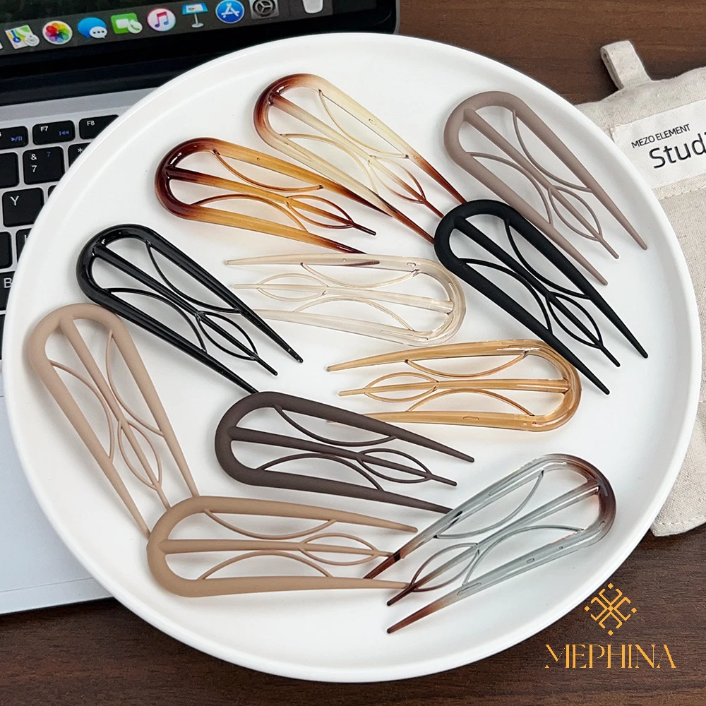MEPHINA Forcine per capelli a forma di U Bastoncini per capelli Forcine per capelli Coil-up Comodi fermagli per capelli Eleganti semplici Accessori per le donne