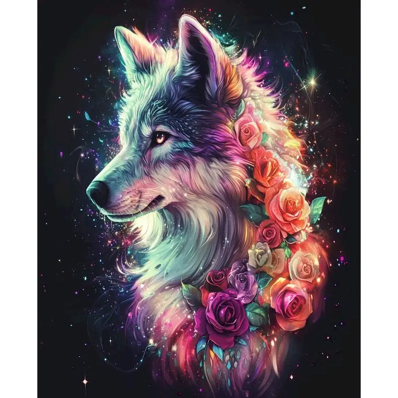 

GATYZTORY 5D Diy Diamond Painting Full Square Fox Cross Stitch Diamond Embroidery Animals Picture Rhinestone Mosaic Wall Decor