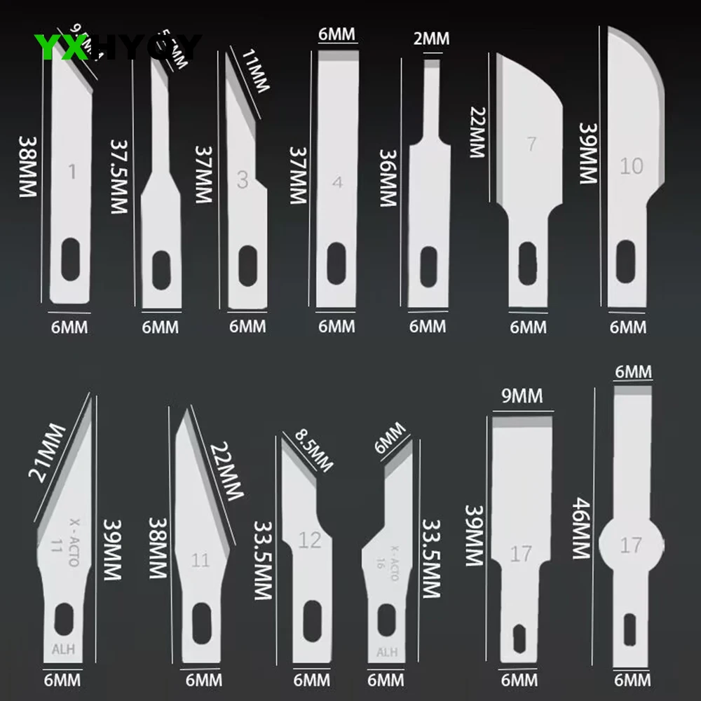 10 قطعة شفرة نحت متعددة الوظائف إصلاح الهاتف المحمول مزيل لاصق شفرة مسطحة تحل محل الشفرات الصلبة مكشطة الغراء