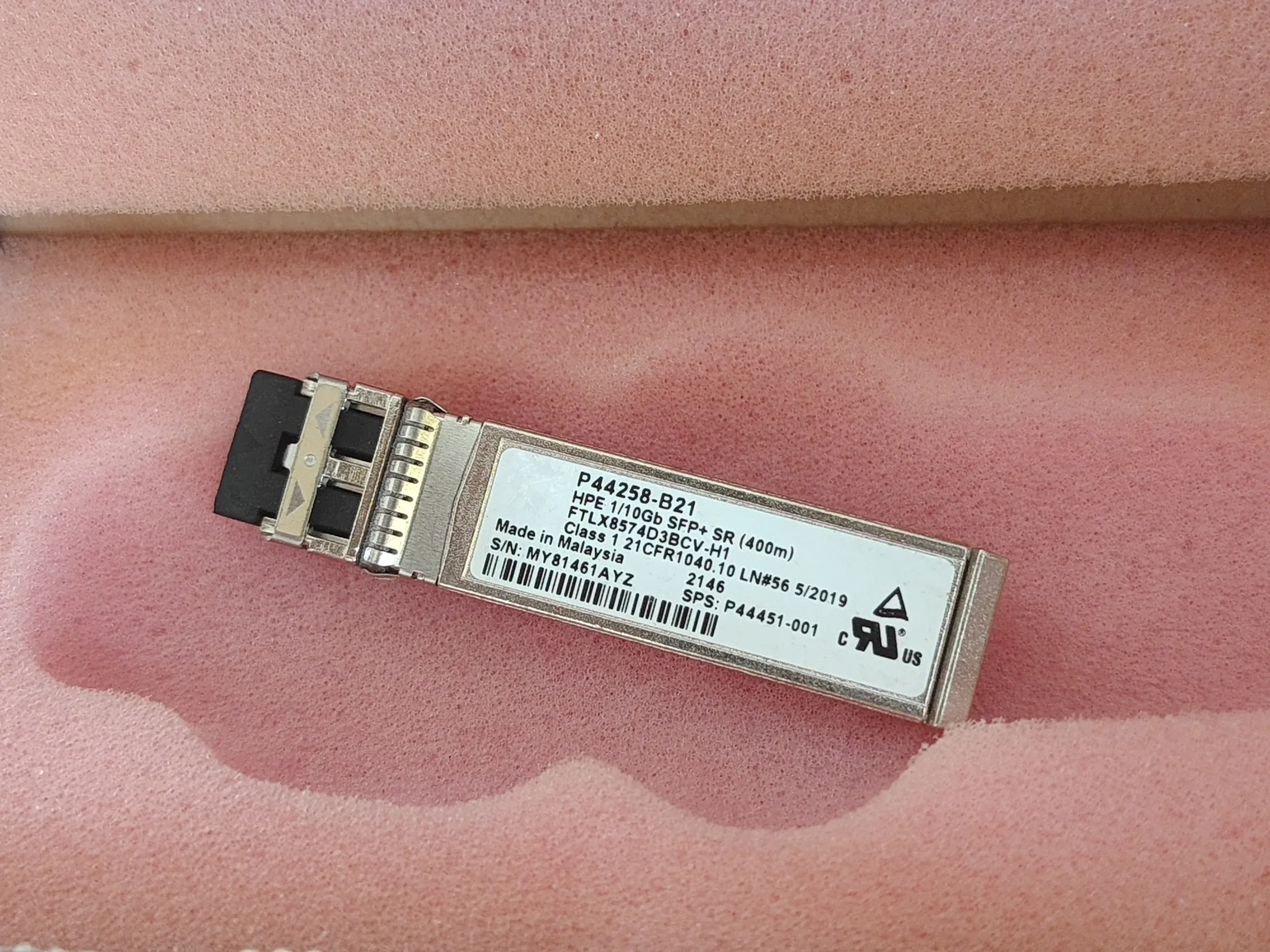 

P44258-B21 P44451-001 FTLX8574D3BCV-H1 Transceiver 10GB SFP+ SR 400M Multimode