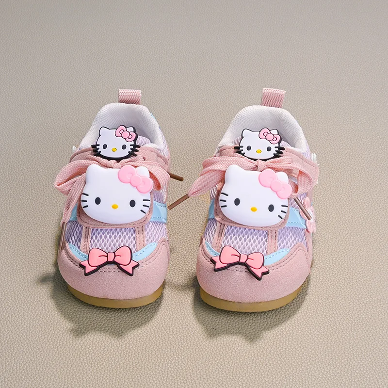 

Kids'Casual Shoes ​Sneakers Canvas Bow Hello Kitty Spring Shoes For Girls Anti-slip Soft Bottom Pink Size 22-31