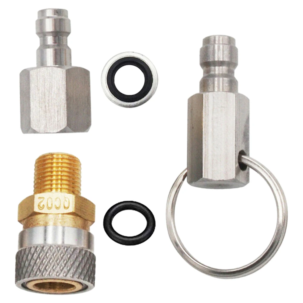 Pneumatic Quick Connector HPA GAS Foster Quick Disconnect1/8BSP Thread Dustproof Filling Nipple Male/Female Adapter Coupler-Plug