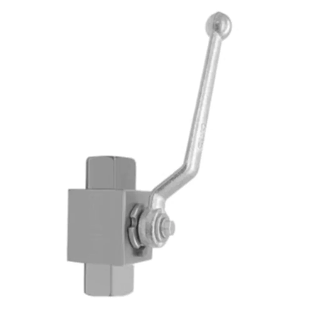 Hydraulic 2 Way Ball Valve Suitable for High Pressure Environments 7250 PSI NPT Thread 1/4 3/8 1/2 3/4 1 Inch Zinc Coating