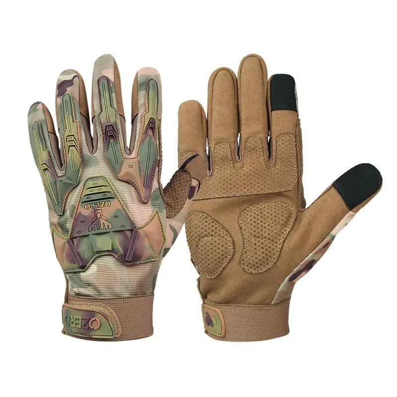 Full Finger Tactical Gloves, Hunting Camouflage Gloves, Anti-Slip, Outdoor Jungle Training, Mountaineering