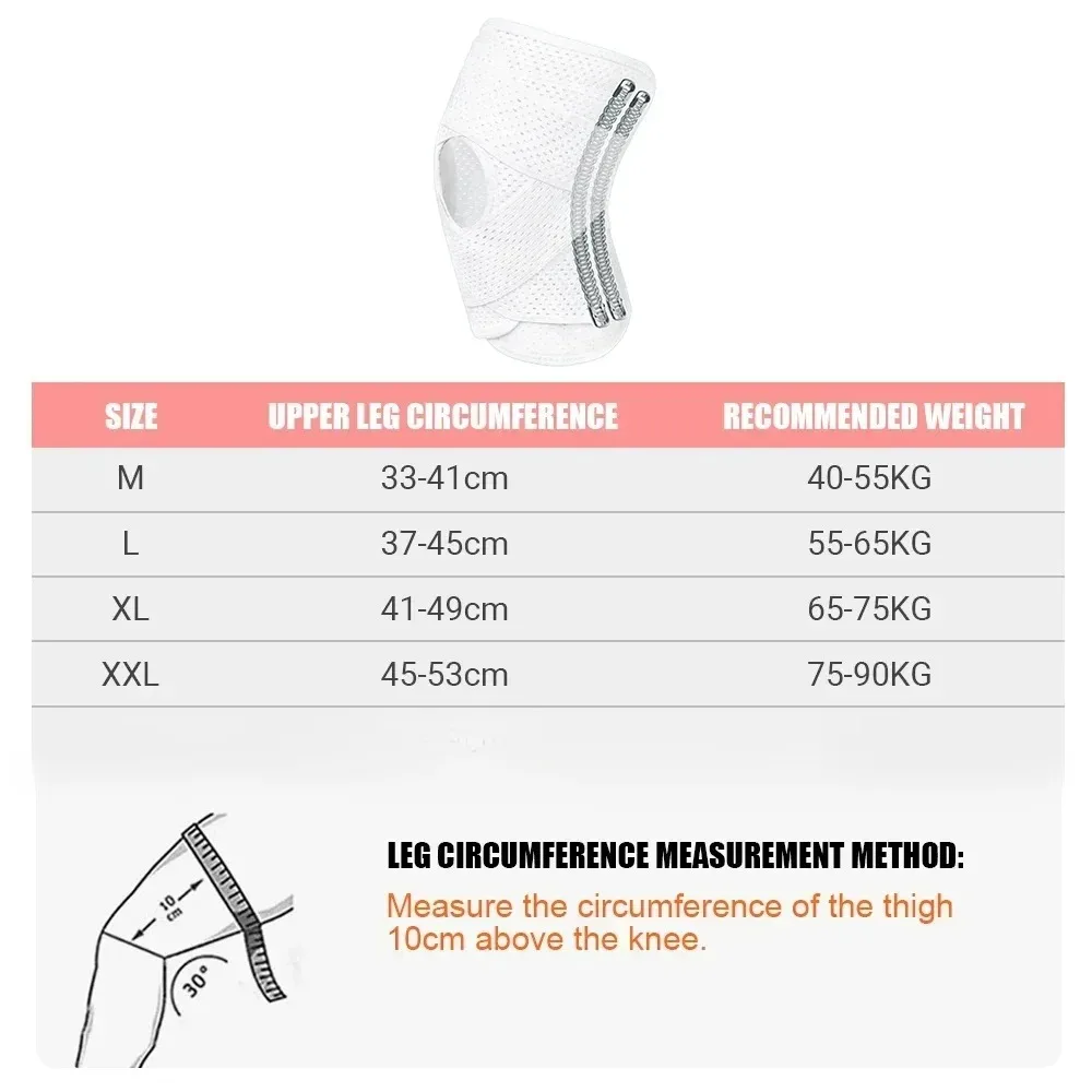 1 قطعة نيباد رياضي مرن للرجال والنساء أربعة أجيال دعم مشترك ضغط منصات الركبة اللياقة البدنية هدفين حامي #5
