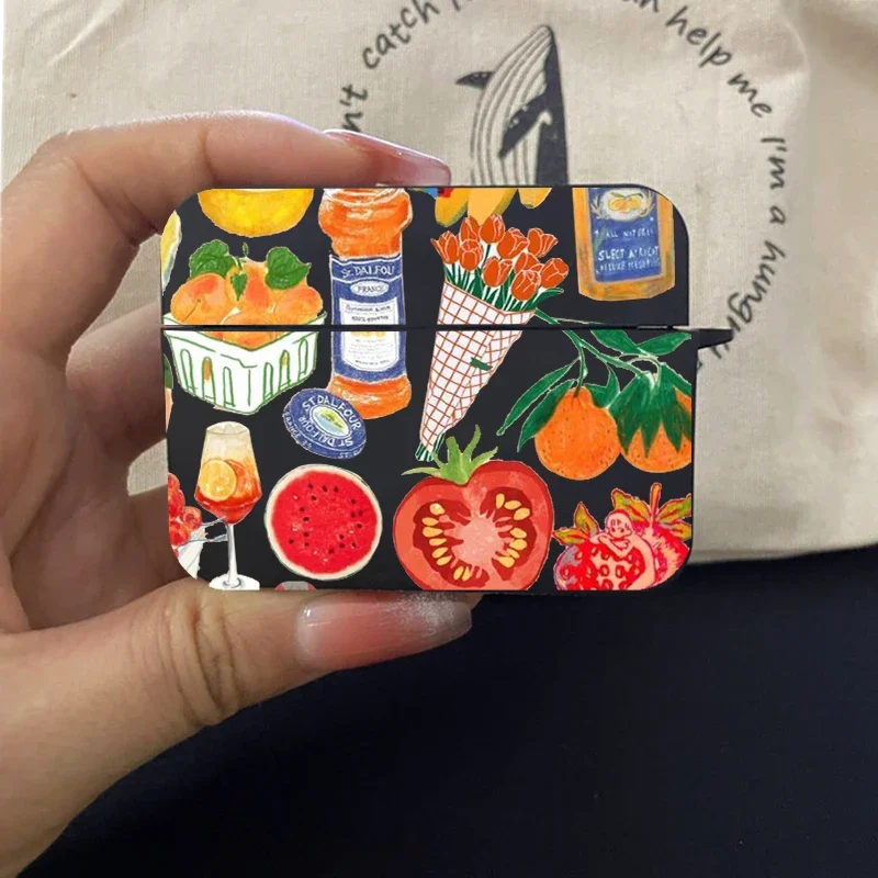 INS Cute Summer Fruit Lemon Drink Earphone Case dla Apple Airpods Pro2 1 2 3 Pro Bezprzewodowa osłona słuchawek dla Air Pods 4 2024