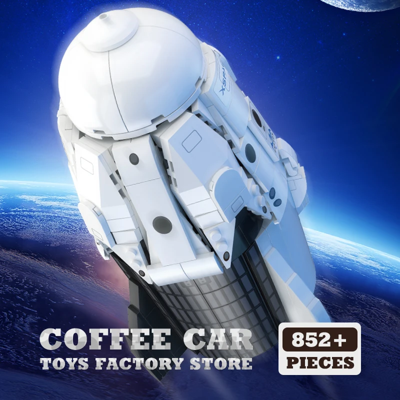 

NEW Space Shuttle MOC Bricks Educational Toys 852Pcs Spacecraft Building Blocks Display Bracket Mech Rocket Model Birthday Gifts
