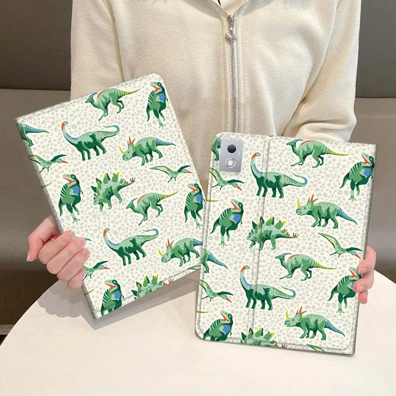 

Cartoon Dino Heart Pattern For Legion Xiaoxin Pad P12 Pro Y900 GT 2023 2025 12.1 12.7 14.5 inch Tablet Case