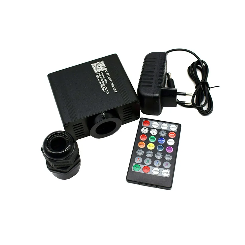 APP 16W RGBW Twinkle LED Fiber Optic Light With PMMA Fiber Optical Cable For Home Car Starry Sky Effect Decorative