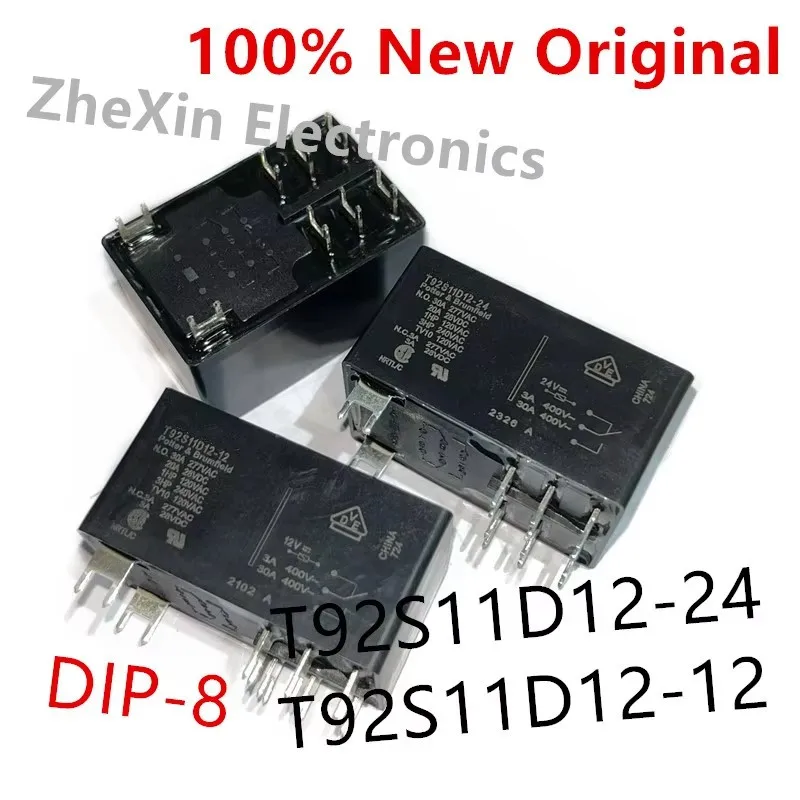 2-5PCS/Lot   T92S11D12-24 、T92S11D12-12   DIP-8   New power universal relay 24VDC  12VDC    9-1393211-0 、8-1393211-9