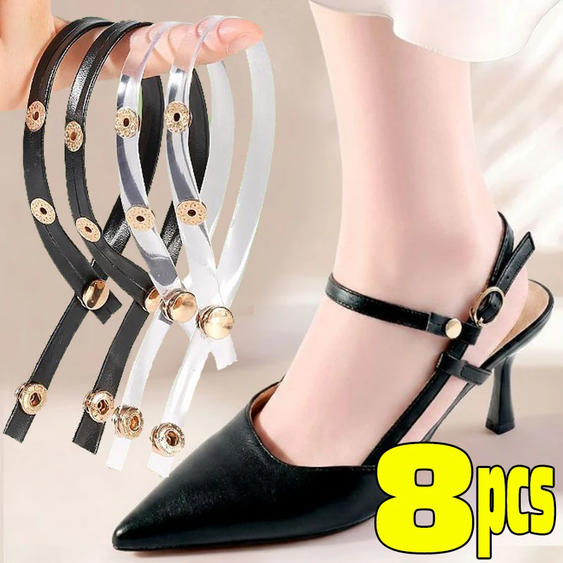 Invisible Heel Band for Women Anti Slip No Drop Heel Straps Adjustable Transparent Shoe Lace Comfort Secure High Heels Accessory