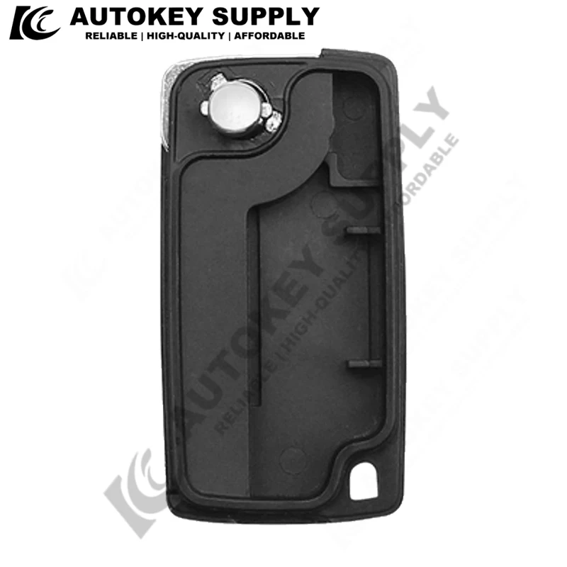 AutokeySupply 4 Botões Caso Chave Remoto Para Peugeot 207 307 308 407 607 807 ForCitroen C2 C3 C4 C5 C6 Flip Folding Car Key shell