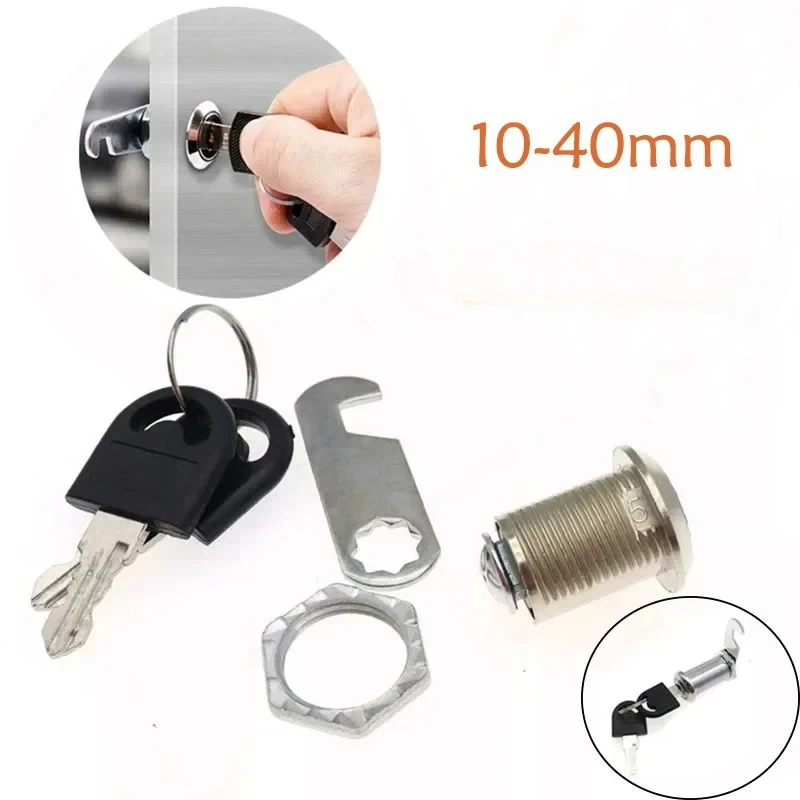 10/16/20/25/30/35/40mm Cam Lock Security Lock Mail Box File Cabinet Desk Locker With 2 Keys Cabinet Tools Furniture Hardware