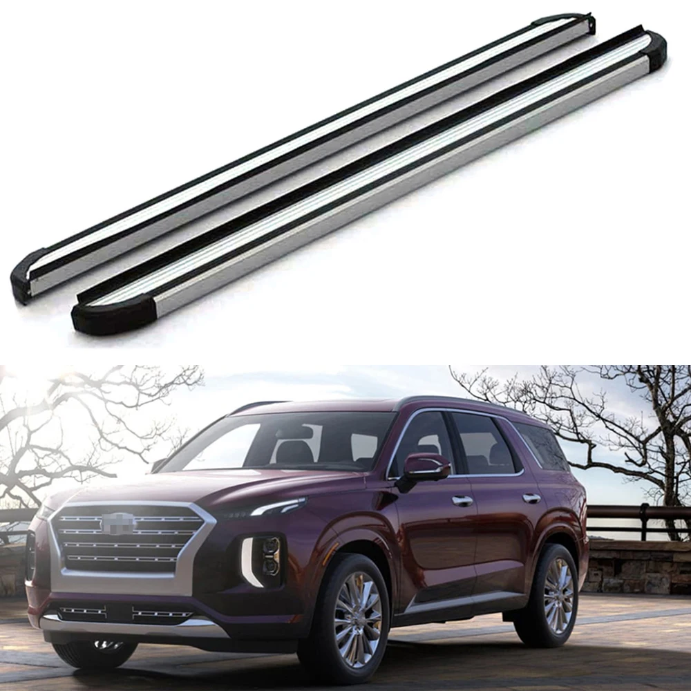 2Pcs Fits for Hyundai Palisade 2020 2021 2022 2023 Fixed Car Door High Quality Nerf Bar Side Step Running Board