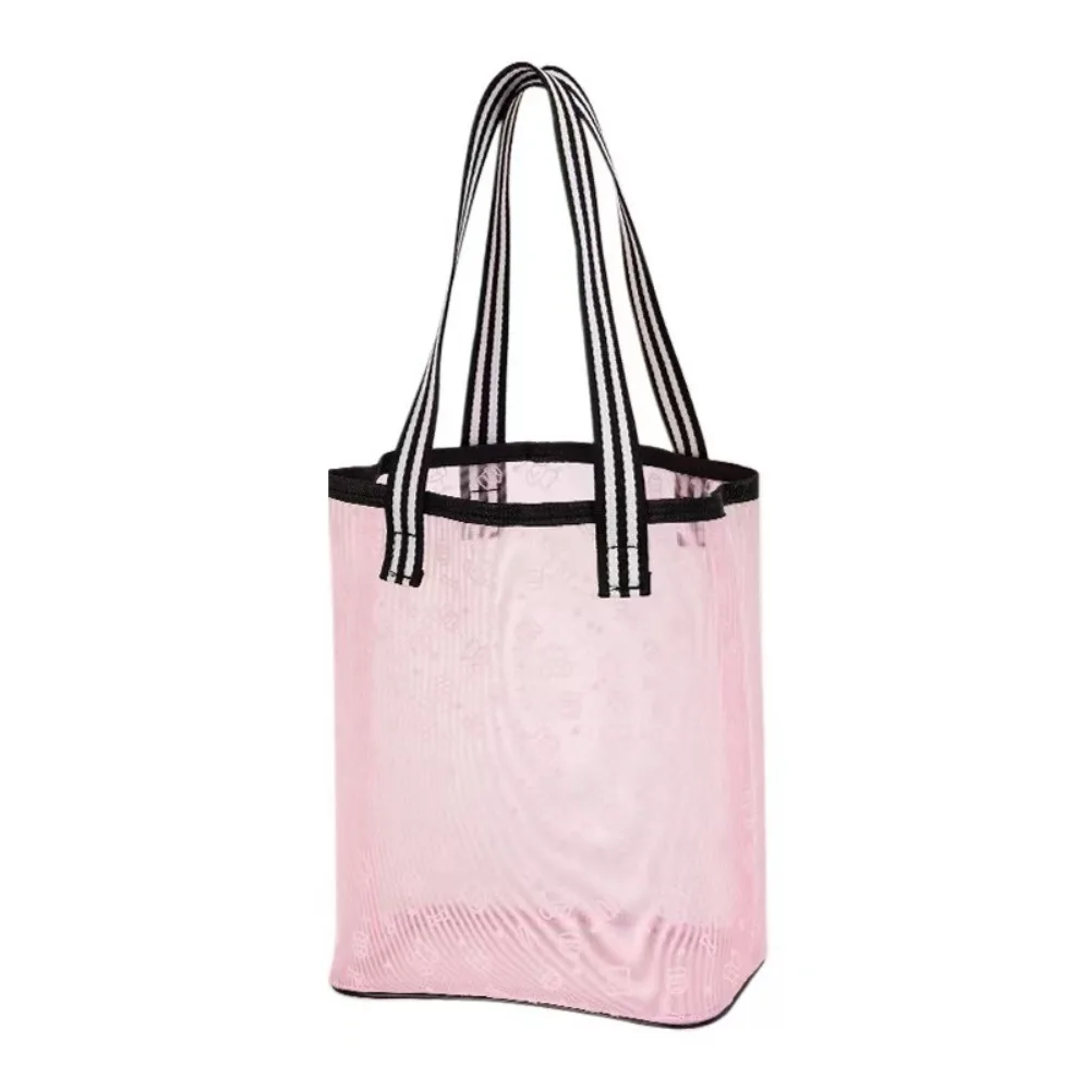 Lightweight Mesh Handheld Makeup Bag Zipper Square Mesh Cosmetic Bag Cosmetic Cases Transparent Storage Toiletry Bag Ladies