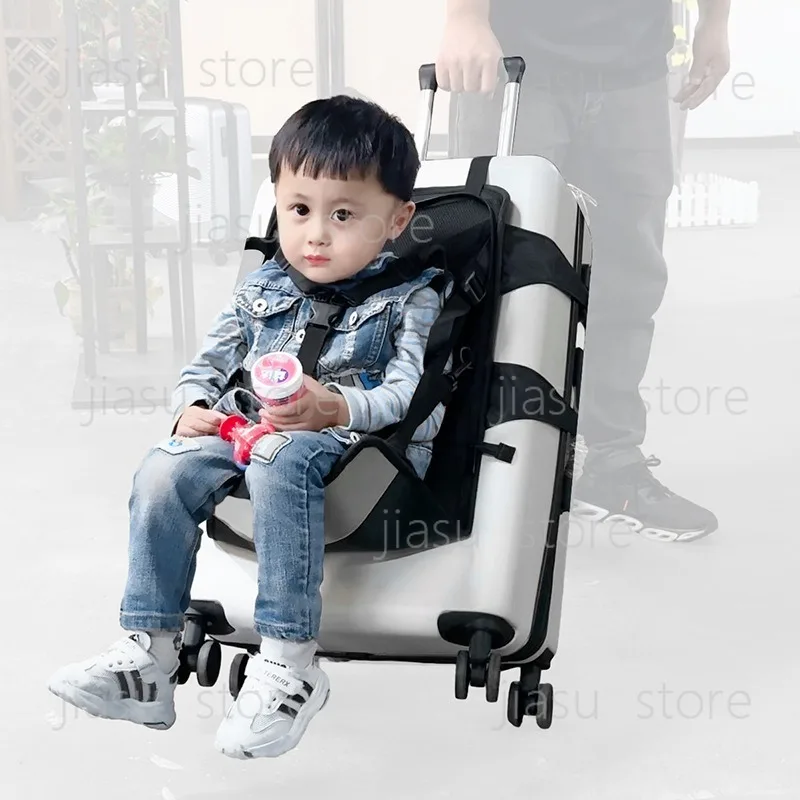 Portable Travel Kids Seat for Luggage, Child Safety Seat with 3-Point Harness Belt, Convenient Travel Accessory for Kids Trip