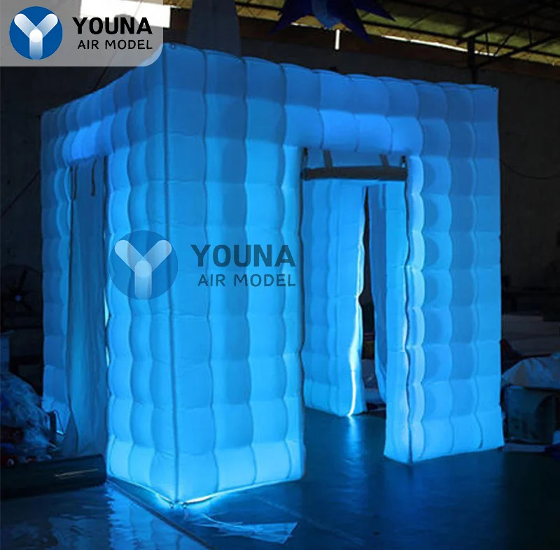 

Commercial White Portable LED Disco Lighting, Mobile Night Club Tent, Inflatable Cube Party Tent