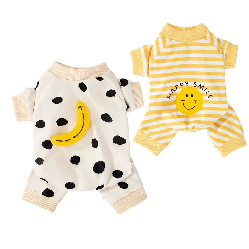 

Cat Dog Pajamas Spring Outfit Warm Thin Four Leg Clothes Soft Sleepwear Home Pet Clothing for Kitten Puppy Small Dogs Cats