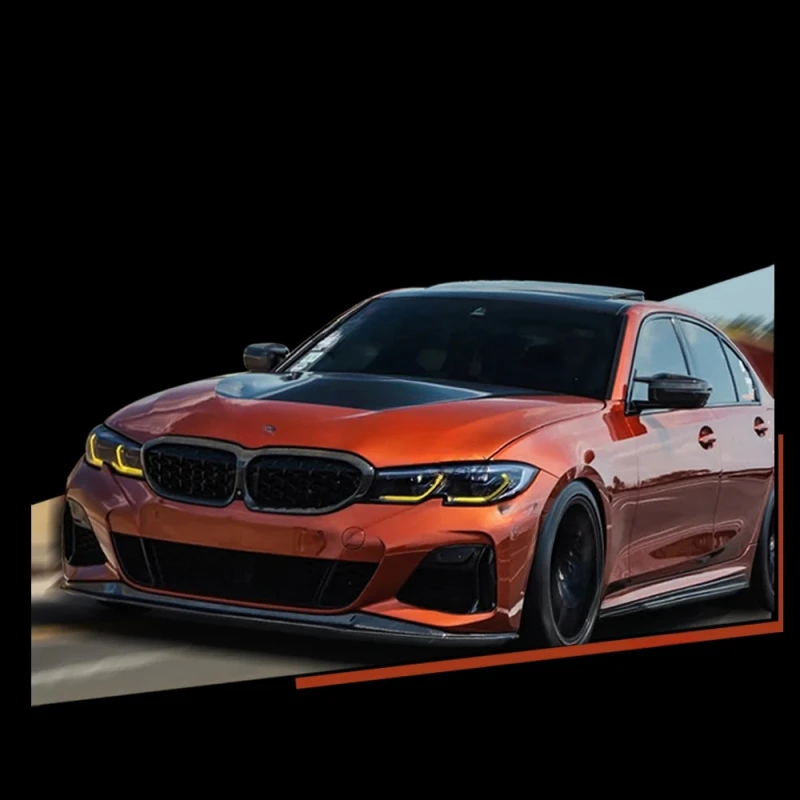 Premium KB Style Carbon Fiber Rear Bumper Diffuser Lip, Exterior Sport Tuning Auto Modification Accessories