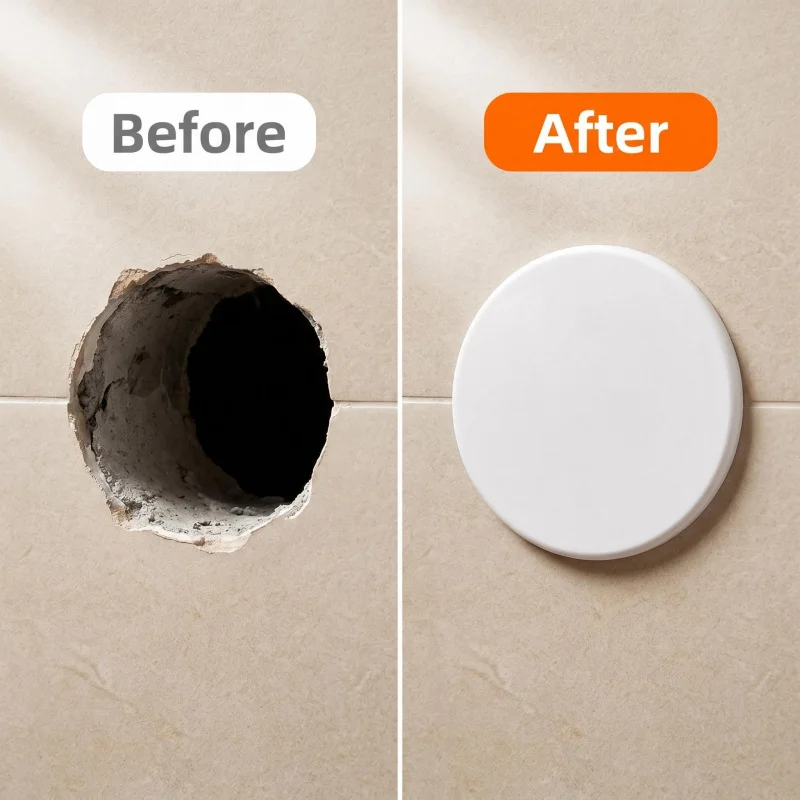 Spring-Clip Type Air Conditioning Hole Sealing Cover Pipe Wall Hole Sealing Plug Round Anti-Leakage Wall Hole Sealing Piece for view 2
