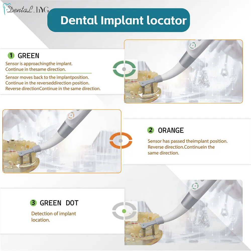 ID1 Dental Implant Locator Accurate Cross-Scanning Spot Screwdriver Detector Tool 360 Rotatable Sensor Localization