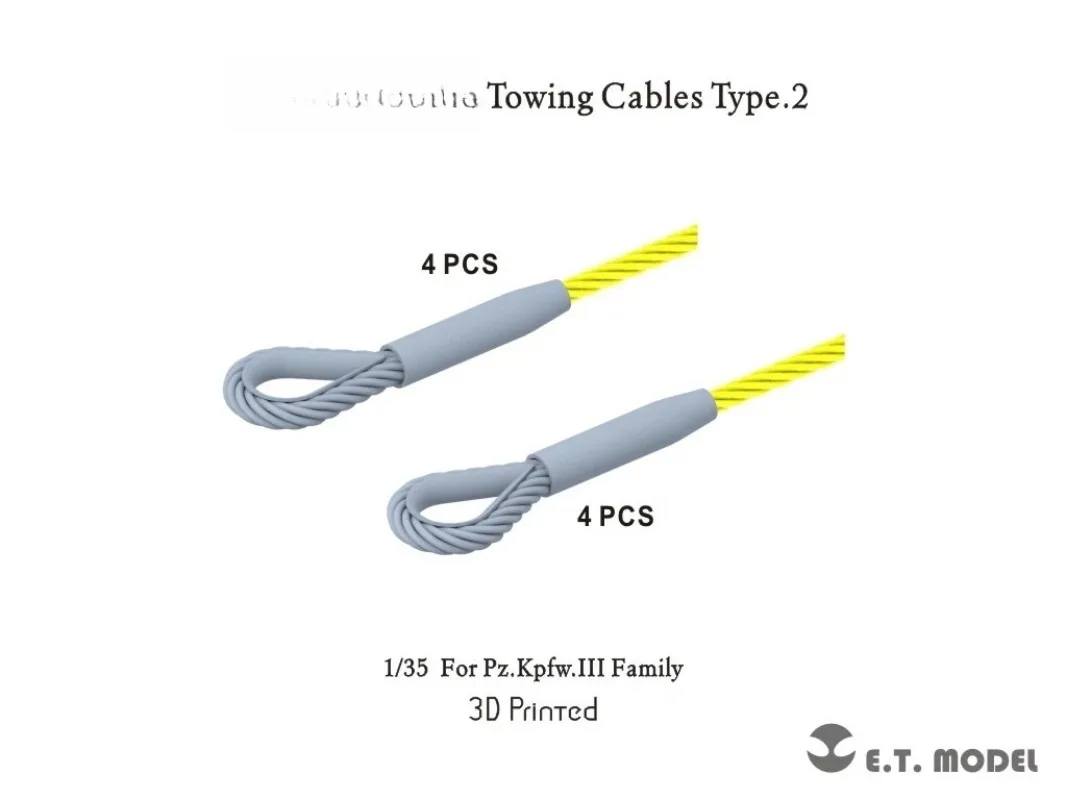 ETmodel 1:35 P35-311  Towing Cables Type.2 3D Printed Universal