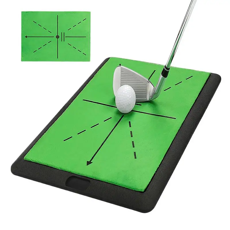 Golf Swing Mat Non-Slip Shock Absorbing Golf Hitting Mat Portable Golf Training Mat Golf Training Aid For Home Indoor Outdoor