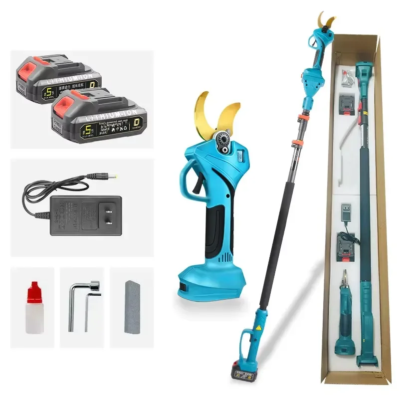 Cordless Electric Pruning Shears 1200W Brushless Motor Garden Tree Branch Cutter Steel Blade Hedge Trimmer for Orchard