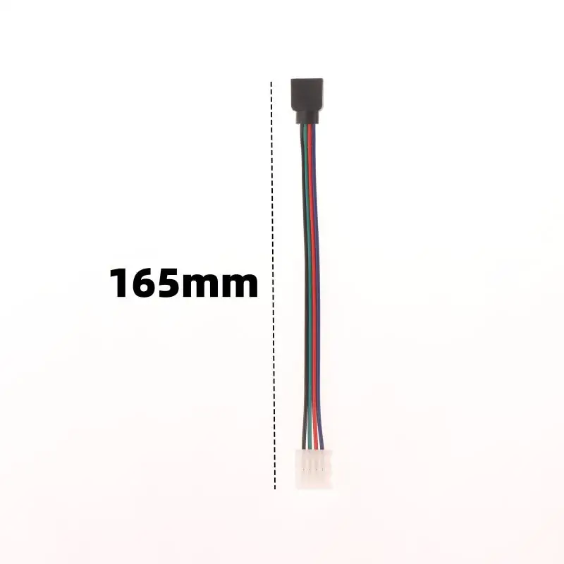جديد 1/5 قطعة 4 موصل موصل ل RGBW شرائط ليد 16.5 سنتيمتر RGB 4 دبوس LED قطاع موصلات الضوء قطاع إلى محول الطاقة