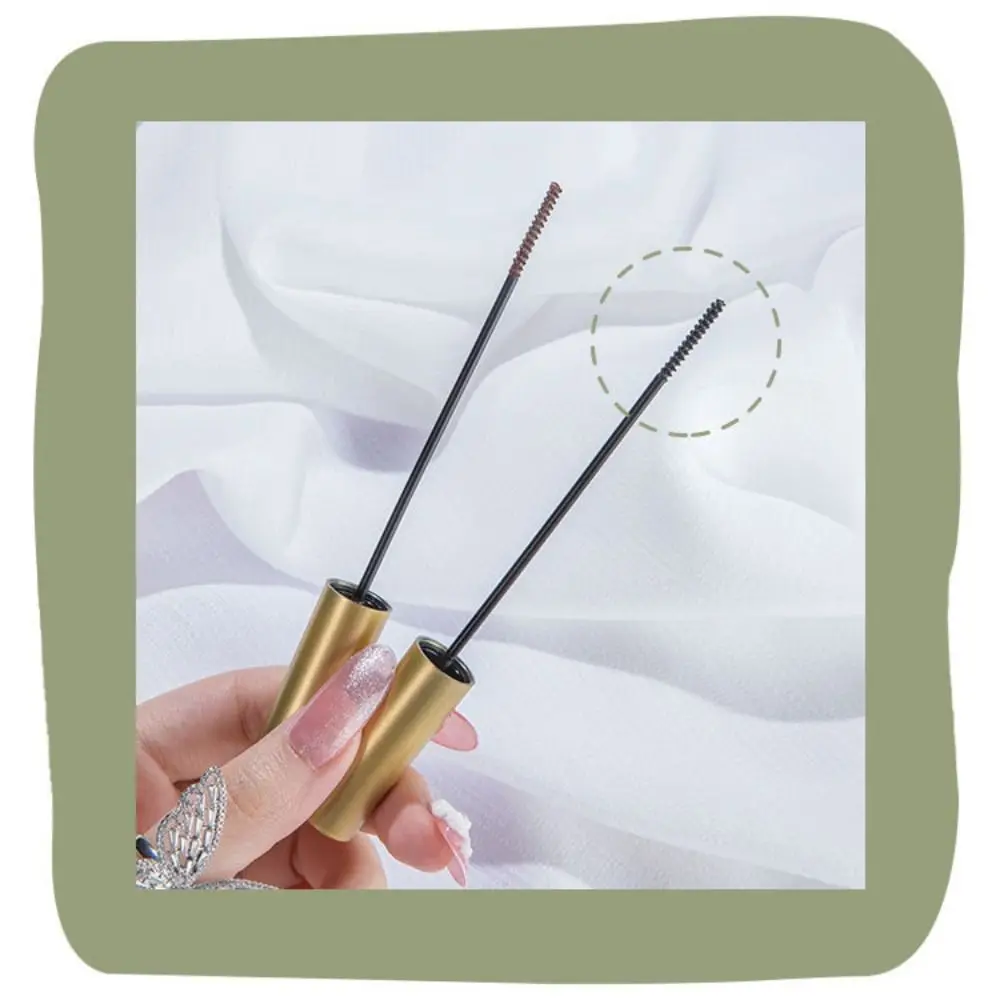 Rímel ultrafino com cabeça de escova pequena, à prova d'água, cílios finos, preto, maquiagem profissional natural