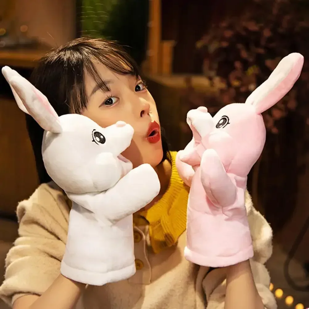 New arrival Animal Hand Puppet Rabbit Hand Puppet Telling Story Doll Toy Rabbit Glove Puppets Learning Aid Toys