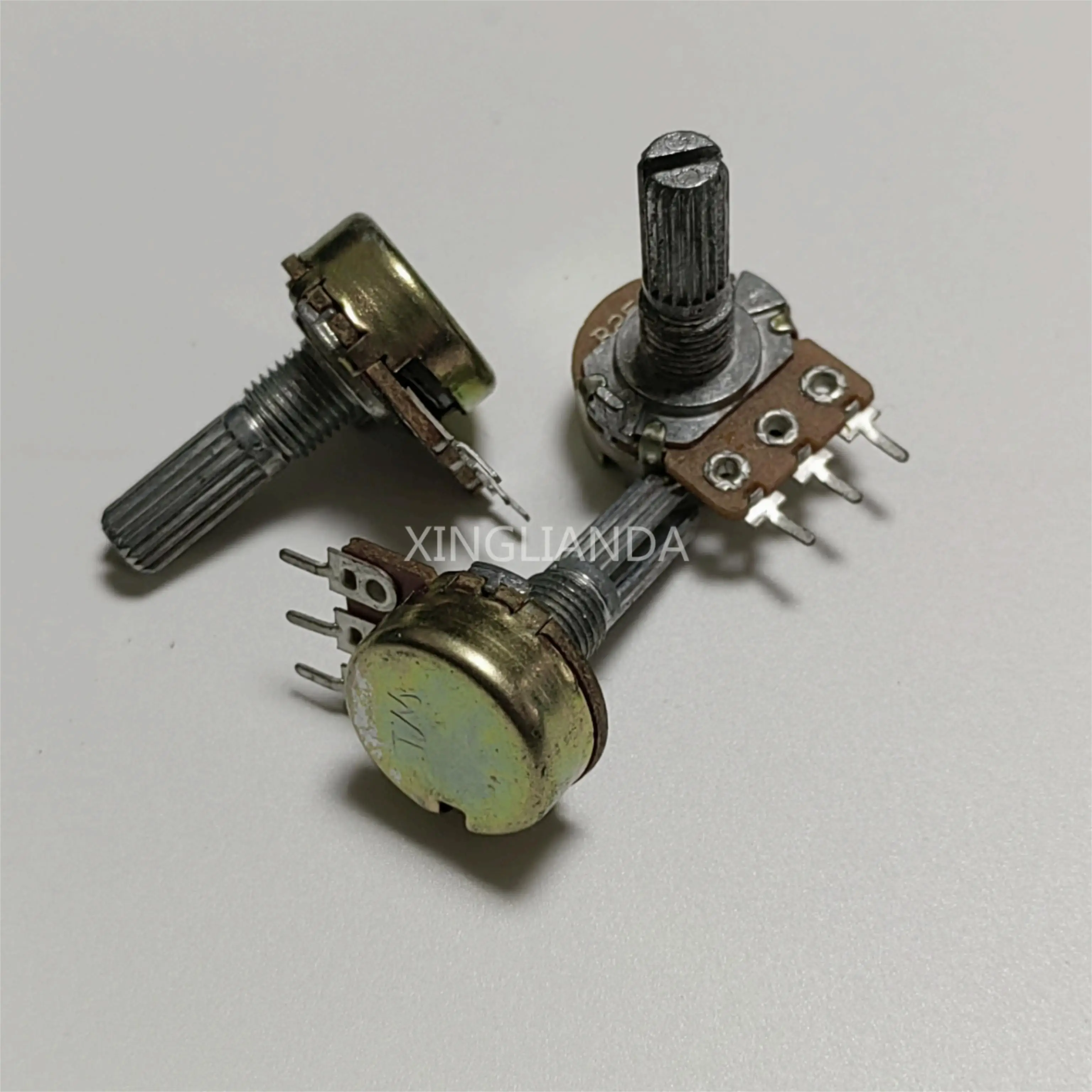 WH148 20mm 3 Pin Single link linear potentiometer with nut&washer B1K 2K 5K 10K 20K 50K 100K 250K 500K 1M Rotary Switch