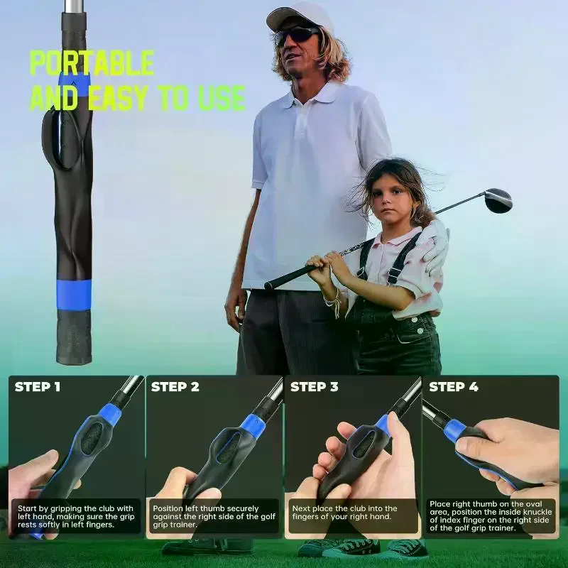 Golf Swing Training Grip Training Aid Gesture Swing Beginner Golf Club Handle Posture Correction Non Slip Golf Grip Corrector
