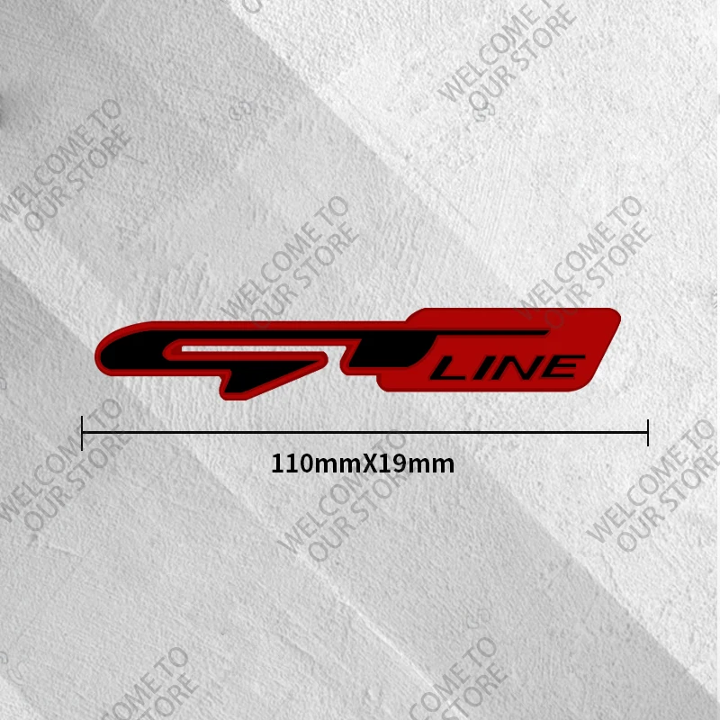 3D Metal GT Line Car Logo Front Grill Emblem Decor Rear Trunk Sticker For Sportage Stinger Sorento Kona Ceed Picanto K5 K9 K3 K7