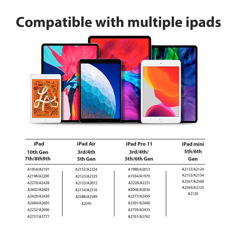 ل IPad Pencil IPad 7 8 9 10th Gen Air 3rd 4 5th Gen Pro11in 3 4 5 6th Gen Mini 5 6th Gen Apple Pencil Tablet Stylus ملحق