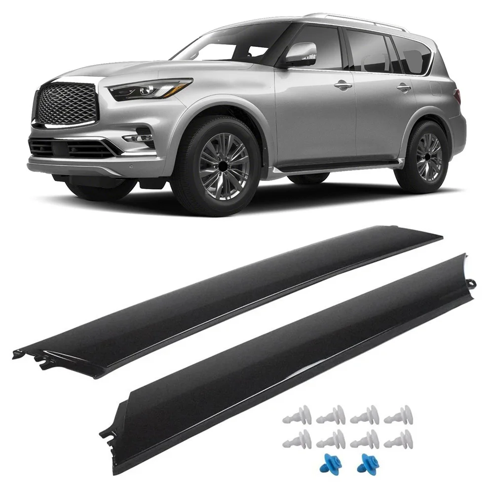 

A Pair Of Windshield A-pillar Trim Strips, 76836-6JR0A And 76837-6JR0A, Suitable For Nissan Armada For Infiniti QX56 And QX80.