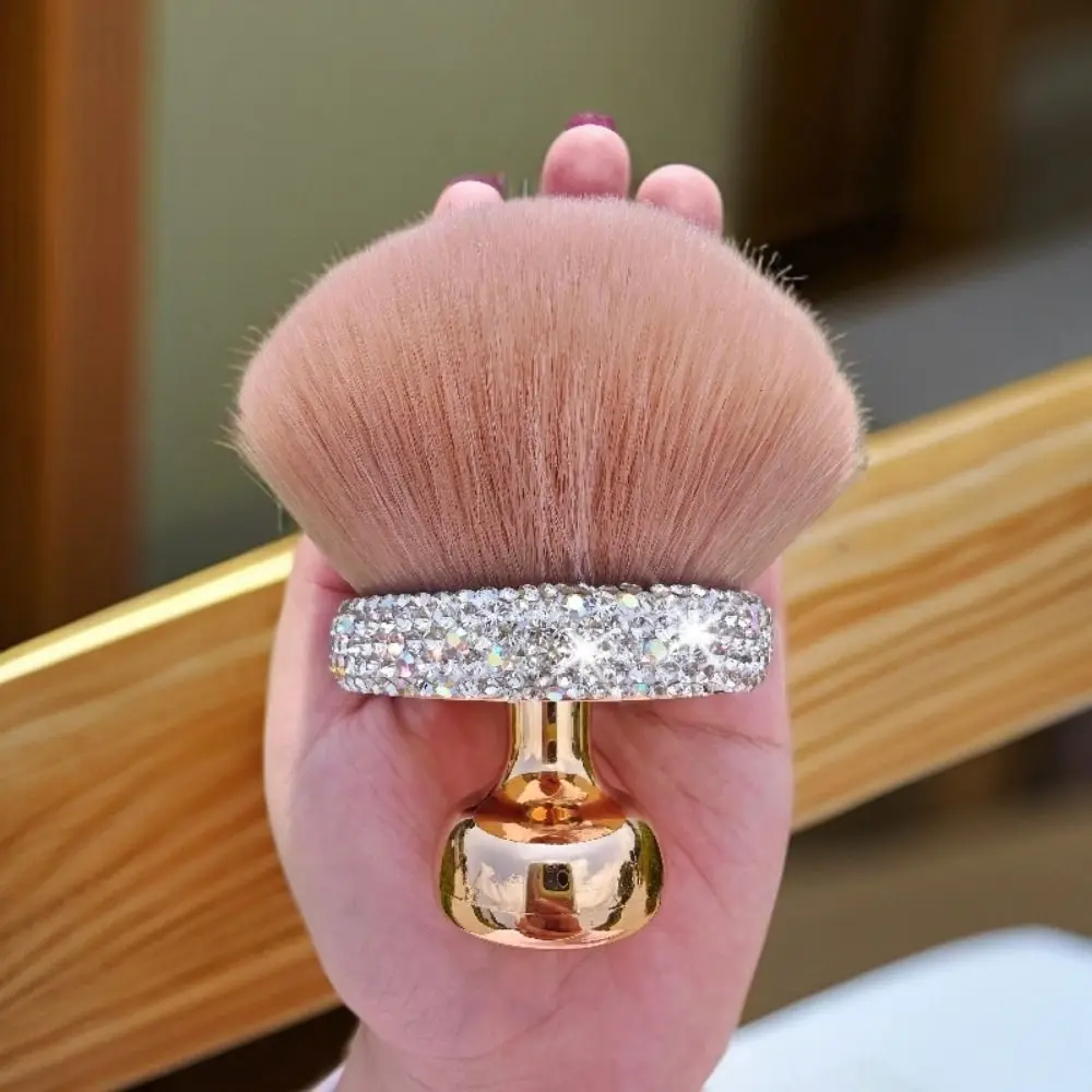 Bling Rhinestone-encrusted Brush Ultra-fine Soft Fluffy Makeup Brush Durable Long Handle Mushroom Head Makeup Brush Beauty Tool