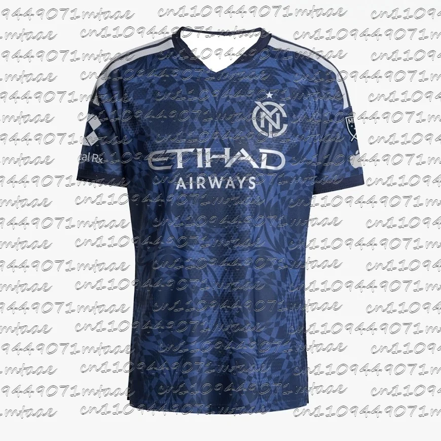 Camiseta de Fútbol NYCFC 2026 All Nations Kit para Hombre, Versión Aficionado, Jersey de Fútbol MLS, Patrón Geométrico Azul, Camisetas de Verano