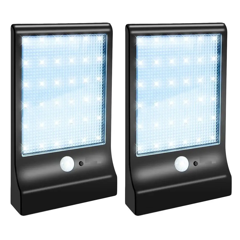 Solar Sensor Wall Light 36-LED Outdoor Durable Waterproof Yard Lighting Tool Solar Power Lamp for Outside Yard Light