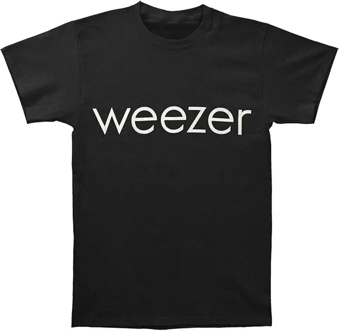 Officially Licensed Weezer Logo Mens Black T Shirt Classic