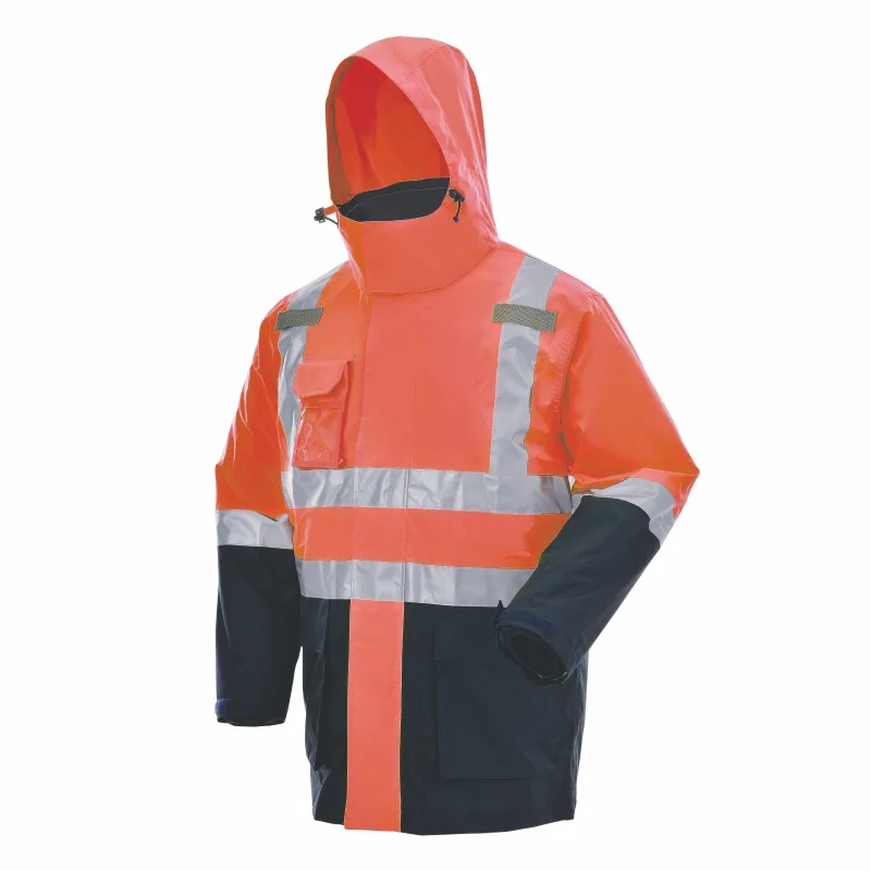 B495 Reflective Rescue Warning Clothing Winter Cold Waterproof Warm Work Clothes Removable Inner Liner
