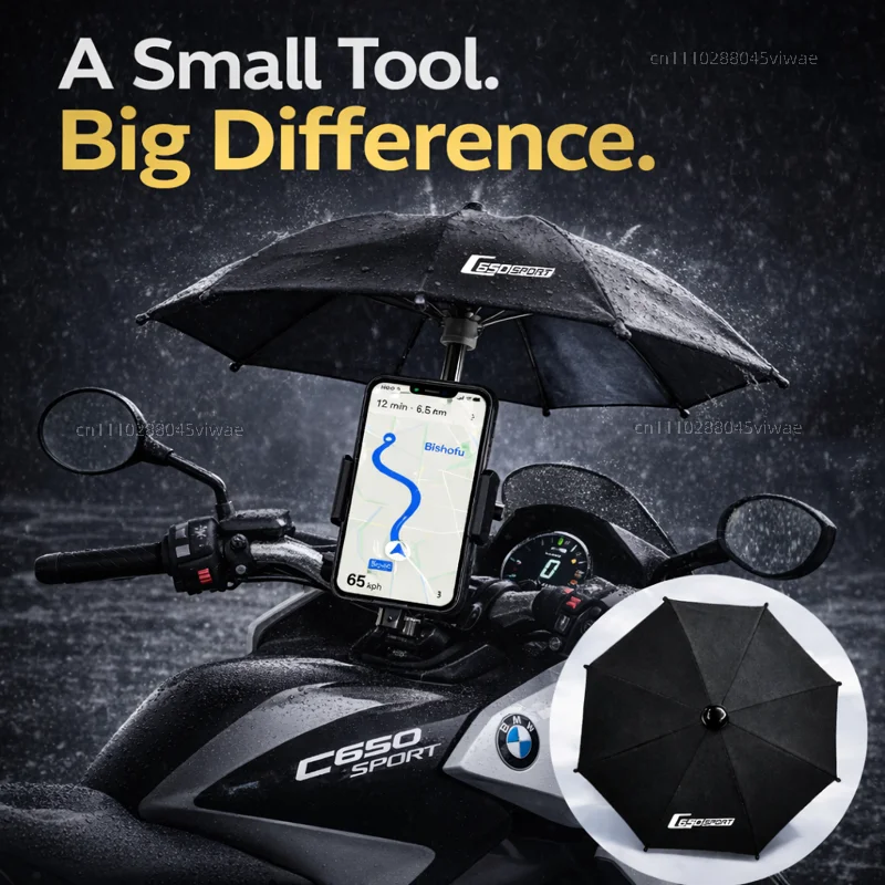 

Держатель для телефона и зонта для мотоцикла BMW C650SPORT, водонепроницаемый, солнцезащитный, антибликовый, дождезащитный, крепление на руль для GPS-навигатора