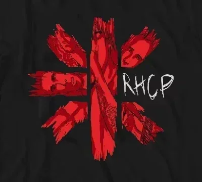 

2025RED HOT CHILI PEPPERS Рок с коротким рукавом Розовые мужские и женские футболки Хлопковые футболки в стиле панк-американский хип-хоп