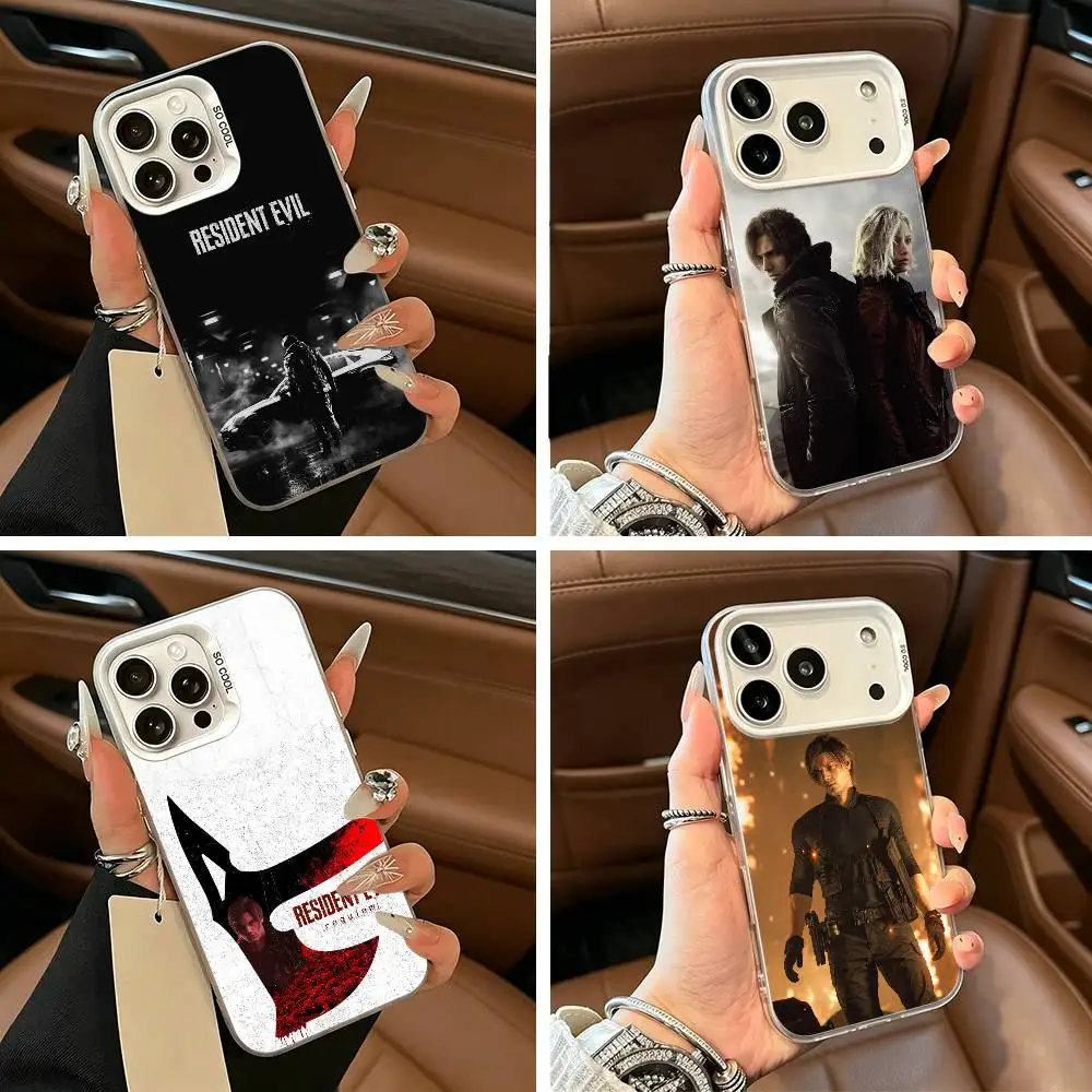 R-Residentes -Eviles Requiems  Phone Case For iPhone 11 12 13 14 15 16Pro Max Plus white Sliver  Phone Cover
