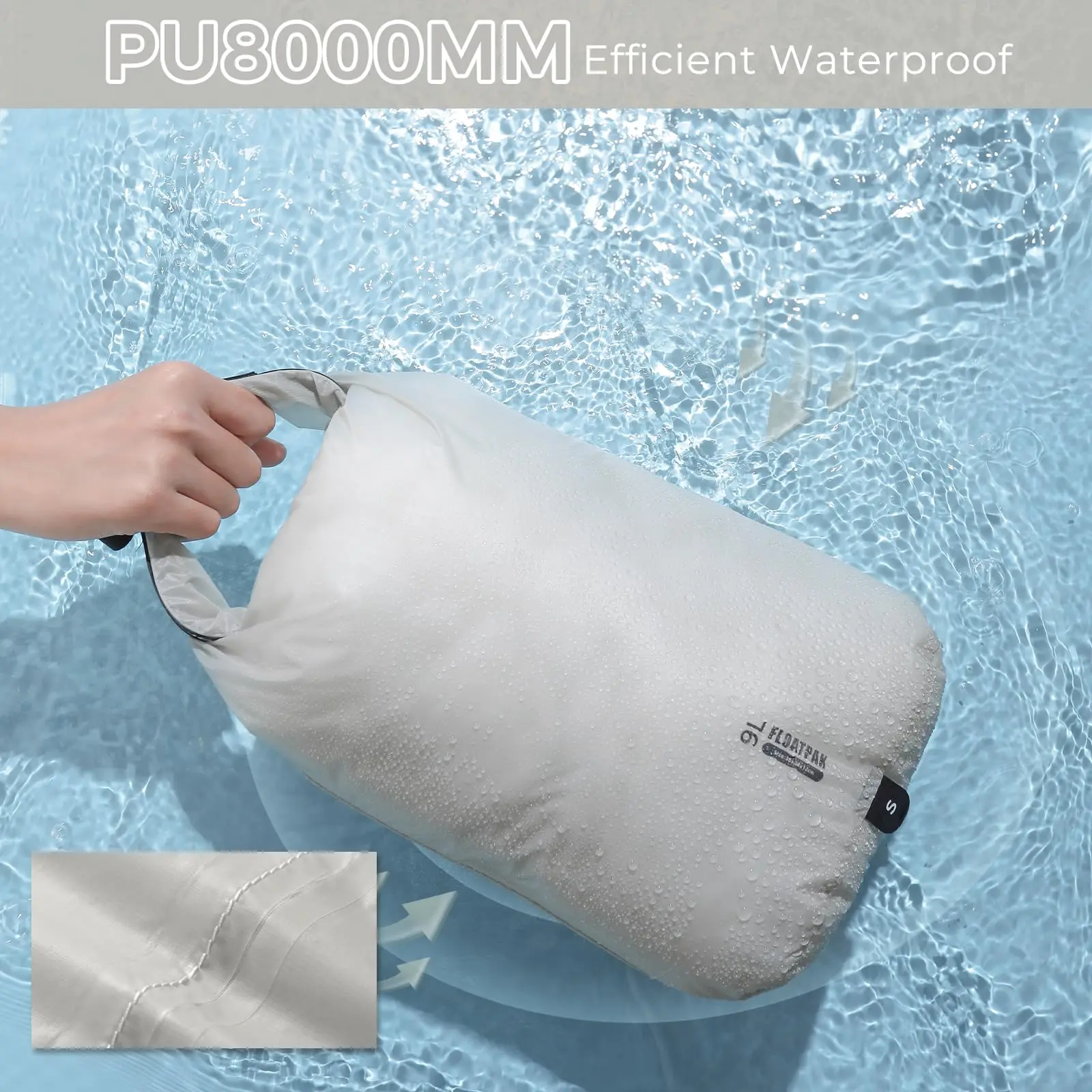 

Waterproof Dry Bag Ultralight Clothing Storage Bag Lightweight Roll Top Travel Packing Organizer for Luggage Swimming Outdoor