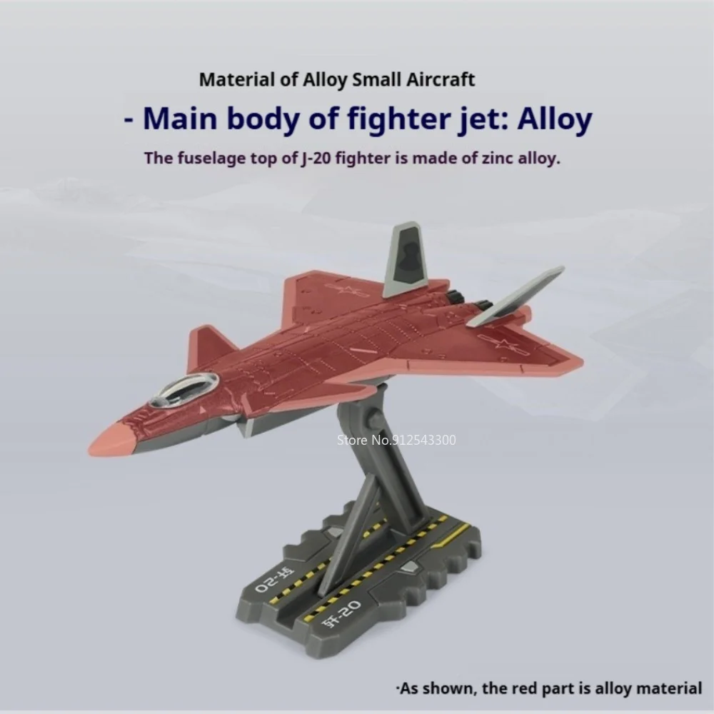 1:200 Scale J-20 Model Toy Car Alloy Die-cast Carrier-based Fighter Models Miniature Drop-resistant Toys Holiday Celebrations
