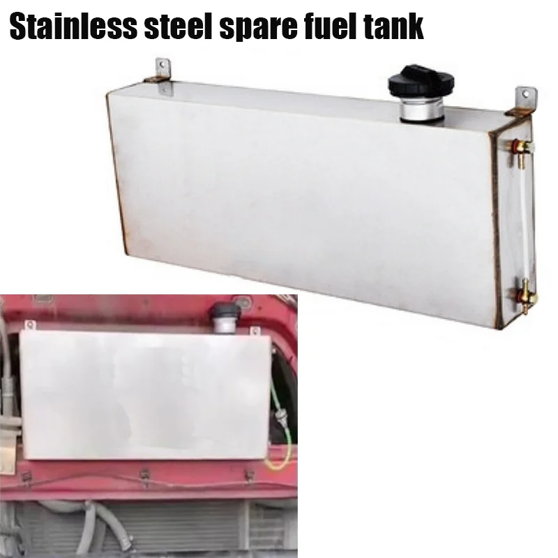 12L Gases Can Stainless Steel Metal Square Fuel Tank Container For Auto Vertical Square Metal Fuels Bucket Fuel Can for J6