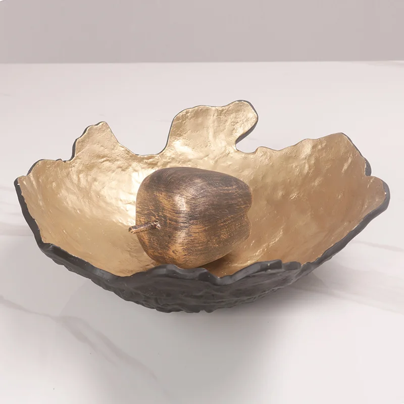 Simple Resin Fruit Bowl Irregular Design Home Decorative Serving Platter for Room Table Hotel Snack Tray Candy Nut Holder