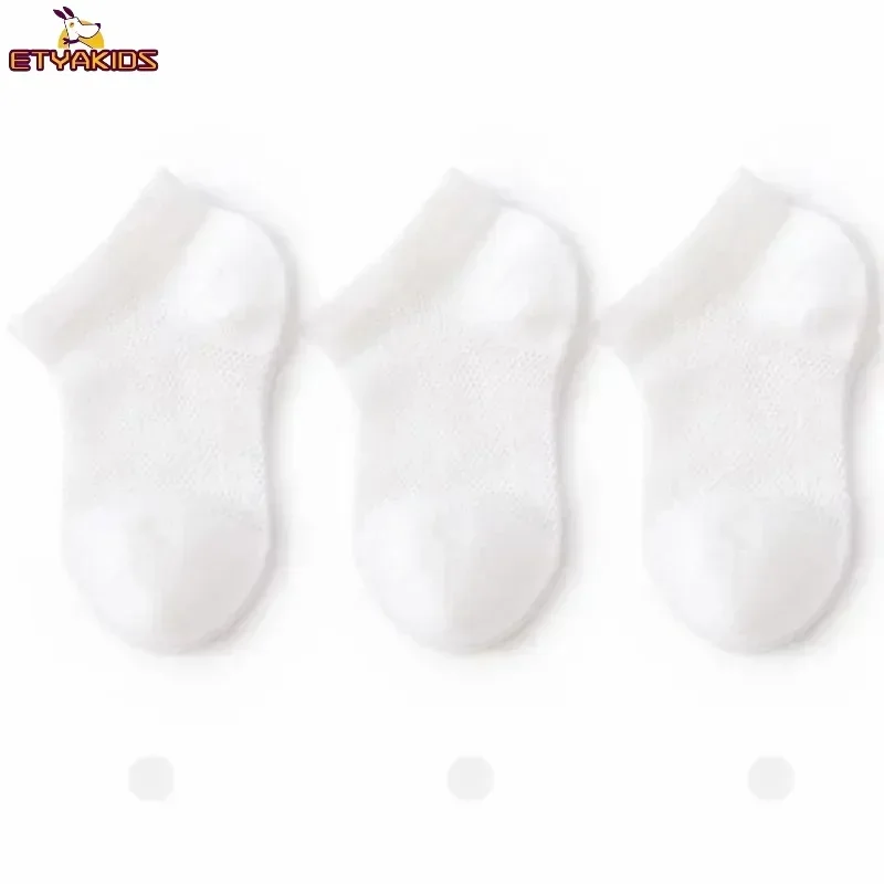 3pairs/pack Mesh Breathable Socks for Baby Autumn Thin Infant Socks Stretch Elastic White Casuals Basics Nets Sock 12-16cm